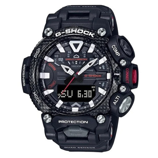Casio-G-Shock-GR-B200-1ADR black resin band analog digital dial gravitymaster series watch