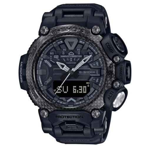 Casio-G-Shock-GR-B200-1BDR black resin band analog digital dial gravitymaster series watch