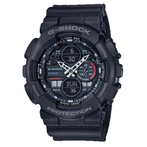 Casio G-Shock GA-140-1A1 black resin band color analog digital multifunction wrold time men's sport watch