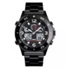 skmei 1538 black stainless steel men's analog digtial wrist watch