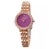 Skmei 1799 pink dial ladies analog gift watch in rose gold chain