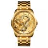 Skmei-9193 golden stainless steel golden dial men's dress quartz watch