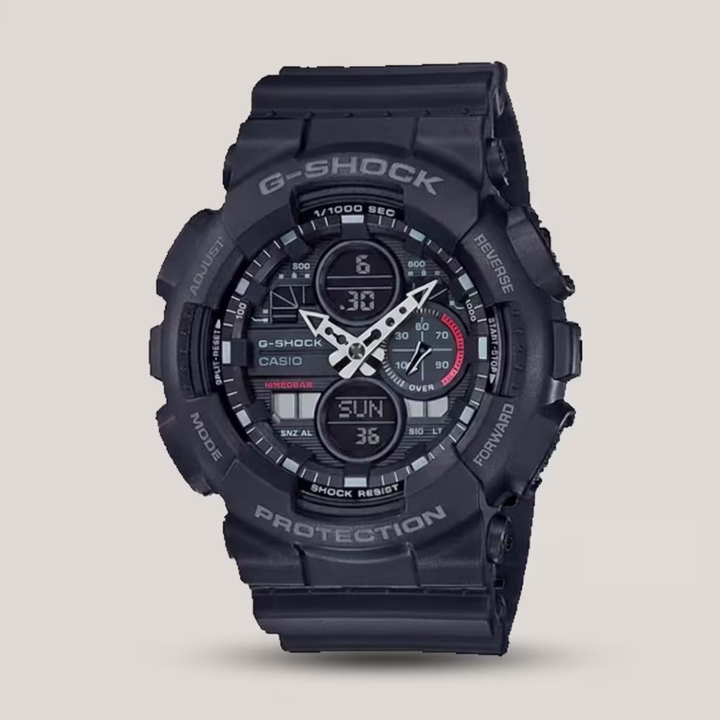 Casio G-Shock men's black analog-digital watch with shock-resistant design, multi-display dial and 200M water resistance