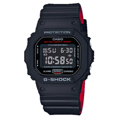 Casio G-Shock DW-5600HR-1 black resin band casual sports watch for gent's