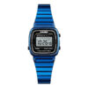 Skmei 1901SBU blue stainless steel ladies digital sports hand watch
