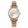 skmei-1311 rose gold stainless steel silver dial ladies analog dress watch