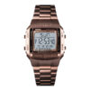 skmei-1381 chrome stainless steel men's digital dress wrist watch