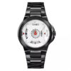 skmei 1699 black stainless steel white dial men's luxury wrist watch