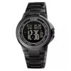 skmei 1712 full black stainless steel black dial men's digital sports watch