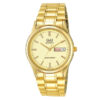 Q&Q BB14-010Y golden stainless steel golden analog dial men's gift watch