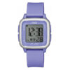 Q&Q-G02A-008VY purple resin band square dial ladies digital hand watch