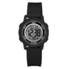 Q&Q-M208J007Y black resin band round digital dial ladies casual wear watch