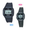 ML01P & LL01P101Y black resin band square digital dial pair sports watch for couplle