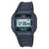 Q&Q ML01P101Y black resin band black dial mens digital sports wrist watch
