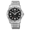 Q&Q-S372J205Y silver stainless steel standard black dial men's wrist watch