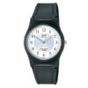 Q&Q VP34J012Y black resin band white numeric dial unisex wrist watch