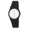 Q&Q VQ02J003Y black resin band white analog dial men's wrist watch