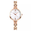 Skmei-1225 rose gold stainless steel white dial ladies analog dress watch