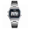 skmei 1474SI silver stainless steel ladies digital vintage wrist watch
