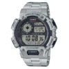 Casio AE-1400WHD-1AV silver stainless steel chain digital dial world time feature men's sports watch
