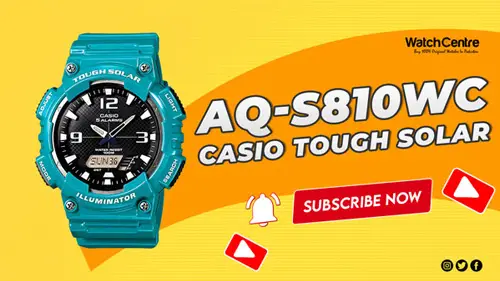 AQ-S810WC-3AV tough solar blue resin band analog digital dial men's casual wrist watch