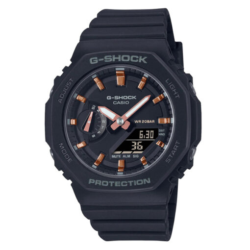 Casio G-Shock GMA-S2100-1ADR black resin band analog digital dial men's sports wrist watch
