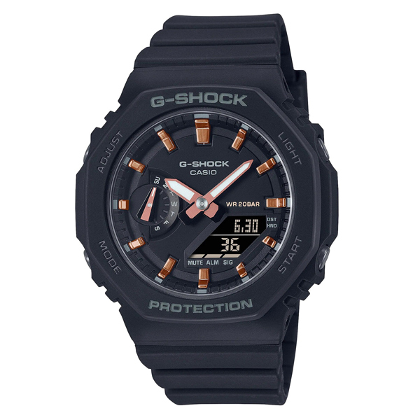 Casio G-Shock GMA-S2100-1A Black Resin Band Dual Dial Watch