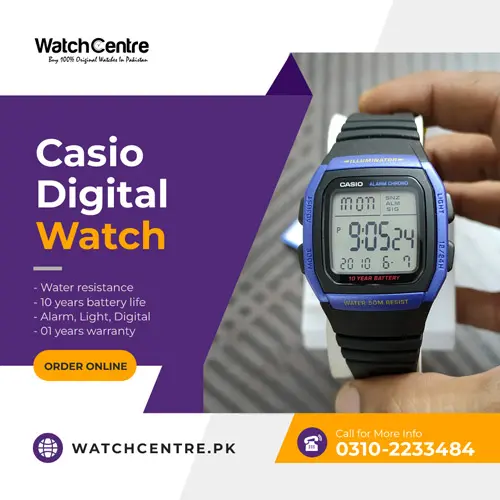 W 96H 2A casio square dial digital wrist watch for youth budget watch