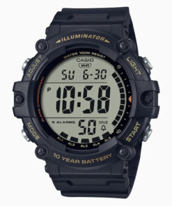 Casio AE-1500WHX-1A black Resin Band Big Dial Digital Sports Wrist Watch