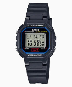 Casio LA-20WH-1C black resin band digital ladies sports wrist watch