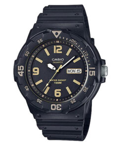Casio MRW-200H-1B3 black resin band round analog dial men's casual wrist watch