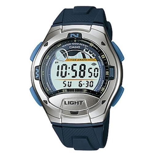 Casio W-753-2AV blue resin band men's digital sports wrist watch