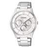 Citizen AG8351-86A silver stainless steel chain round multi-hand dial men's dress watch