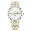 Citizen DZ5004-57A two tone stainless steel chain white analog dial men's wrist watch