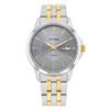 Citizen DZ5004-57H two tone stainless steel chain grey analog dial men's hand watch