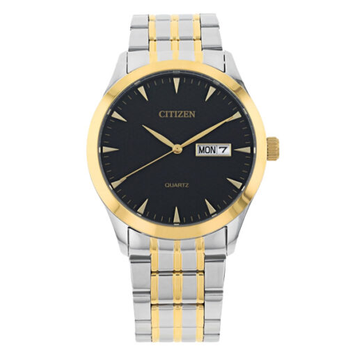 Citizen DZ5014-53E two tone stainless steel chain black analog dial men's luxury watch