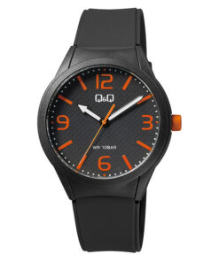 Q&Q VR28J028Y black resin band numeric dial youth wrist watch