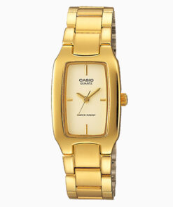 Casio LTP-1165N-9C golden stainless steel chain square analog dial ladies gift watch