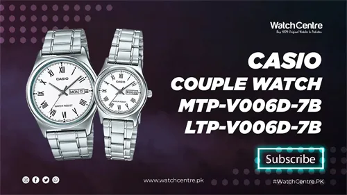 Casio MTP / LTP-V006D-7B white roman dial & silver stainless steel chain watch video review