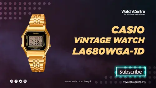 casio la-680wga-1d golden stainless steel chain digital dial vintage gift watch review
