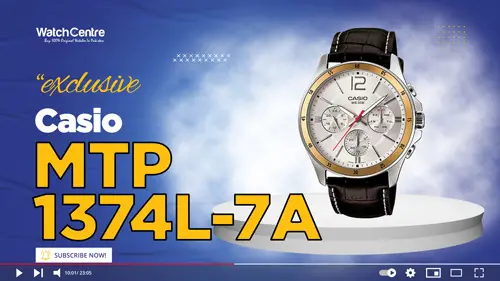 Casio MTP-1374L-7A silver multi-hand dial men's luxury watch