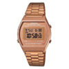 Casio B640WC-5A rose gold stainless steel chain square digital vintage dress watch