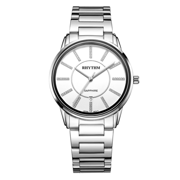 Rhythm G1203S01 Silver Chain Sapphire Glass Watch For Men's
