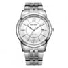Rhythm G1303S01 silver stainless steel & silver analog dial men's wrist watch