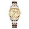 Rhythm G1304S04 two tone stainless steel & golden analog dial ladies classical watch