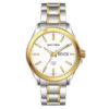 Rhythm GS1604S03 two tone stainless steel & white analog dial men’s dress watch