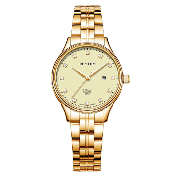 Rhythm GS1607S08 Golden Chain Ladies Analog Gift Watch