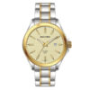 Rhythm GS1609S05 two tone stainless steel & yellow analog dial men’s wrist watch
