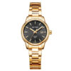 Rhythm GS1610S07 golden stainless steel & silver analog dial ladies gift watch