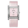 Rhythm L1204L02 pink stainless steel & pink analog dial ladies hand watch